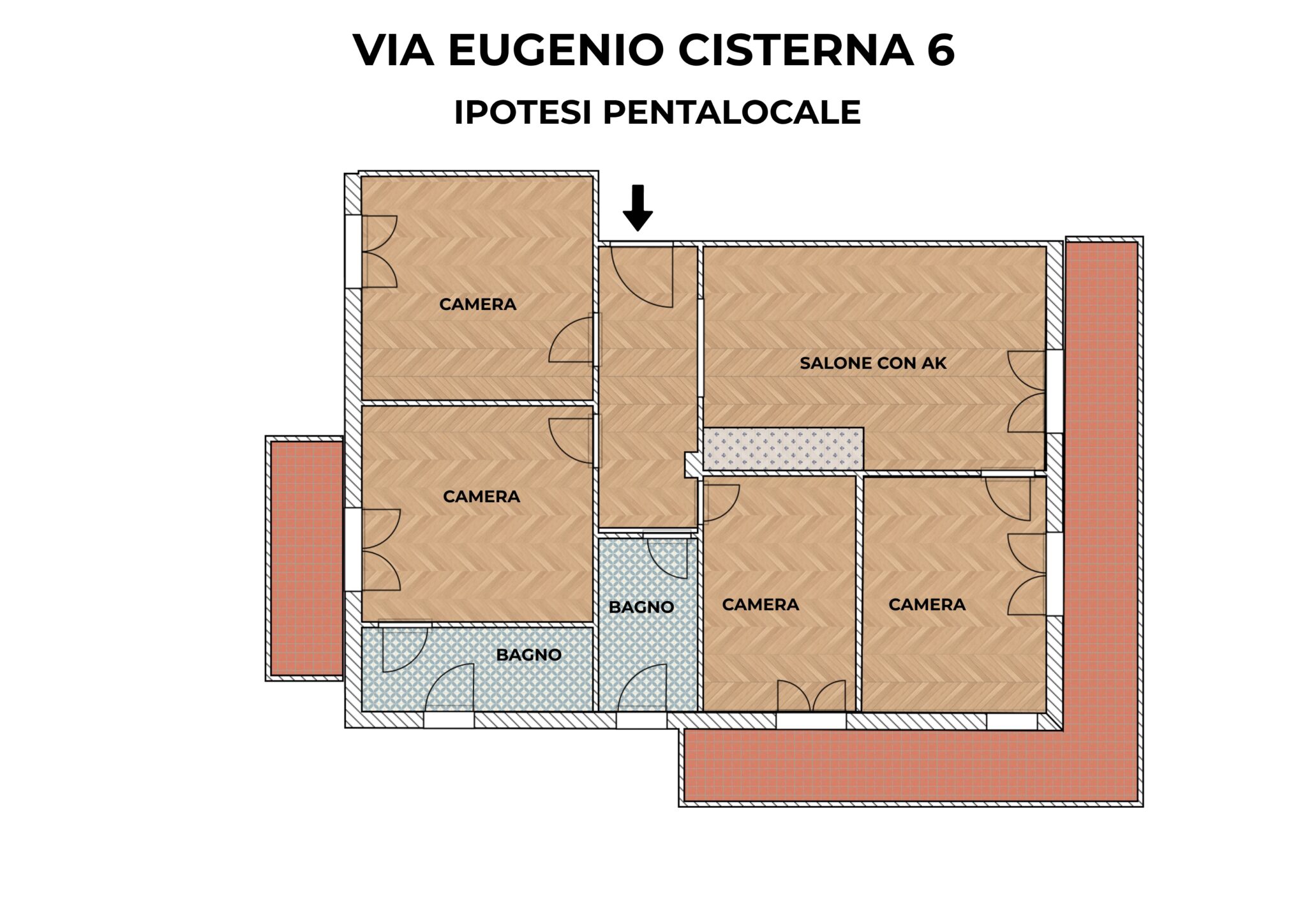 PLANIMETRIA VIA EUGENIO CISTERNA PENTALOCALE