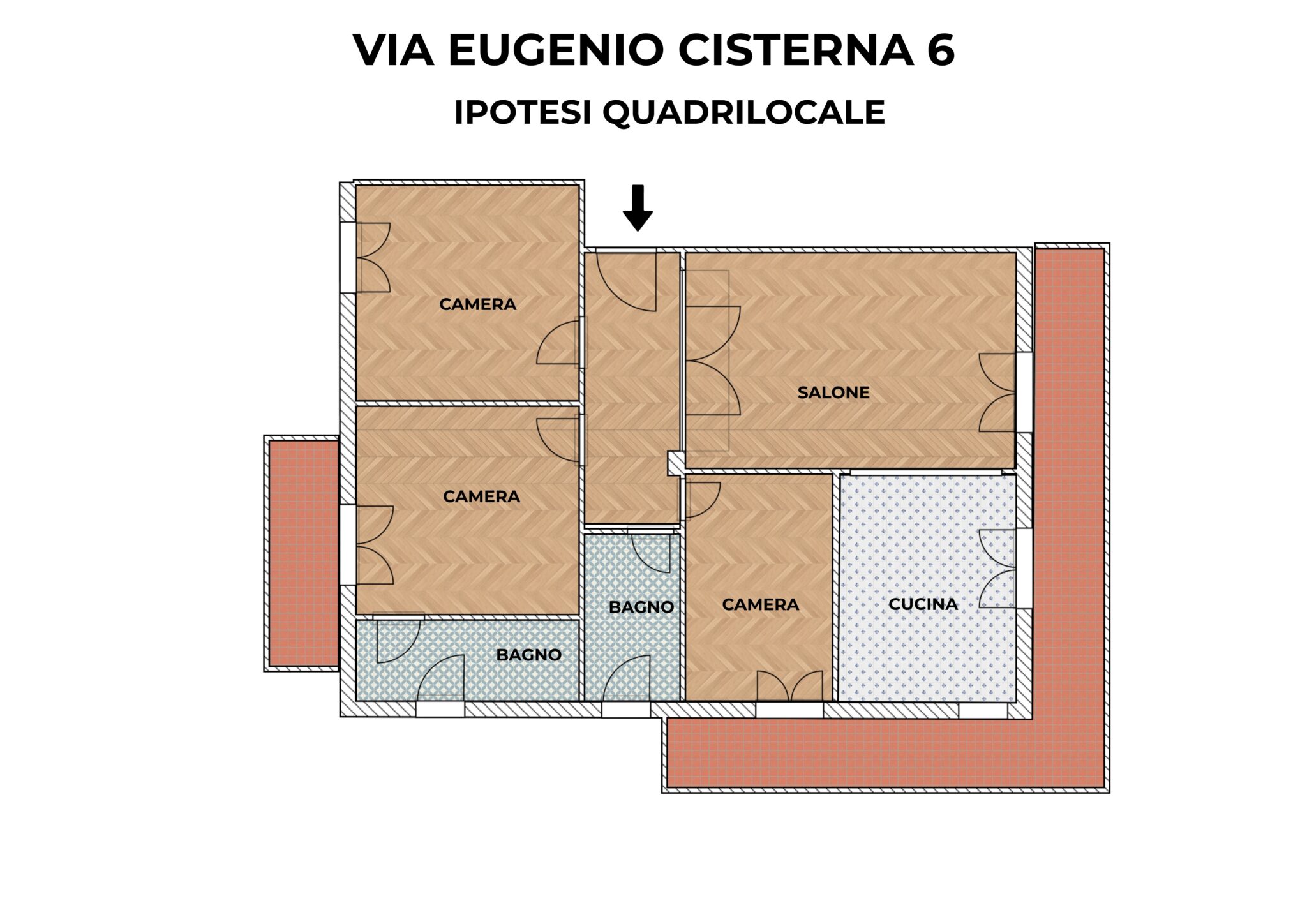 PLANIMETRIA VIA EUGENIO CISTERNA QUADRILOCALE