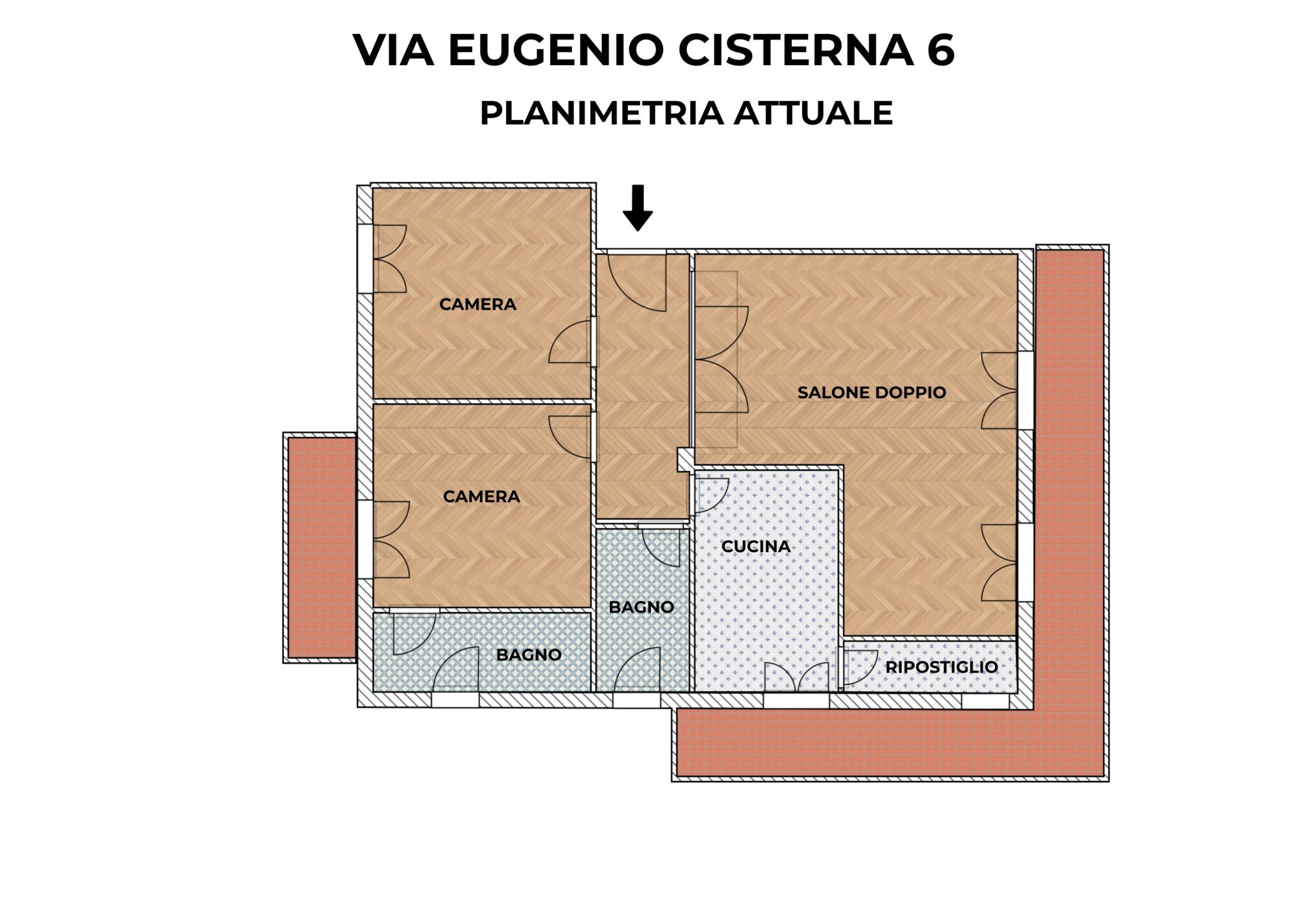 PLANIMETRIA VIA EUGENIO CISTERNA TRILOCALE